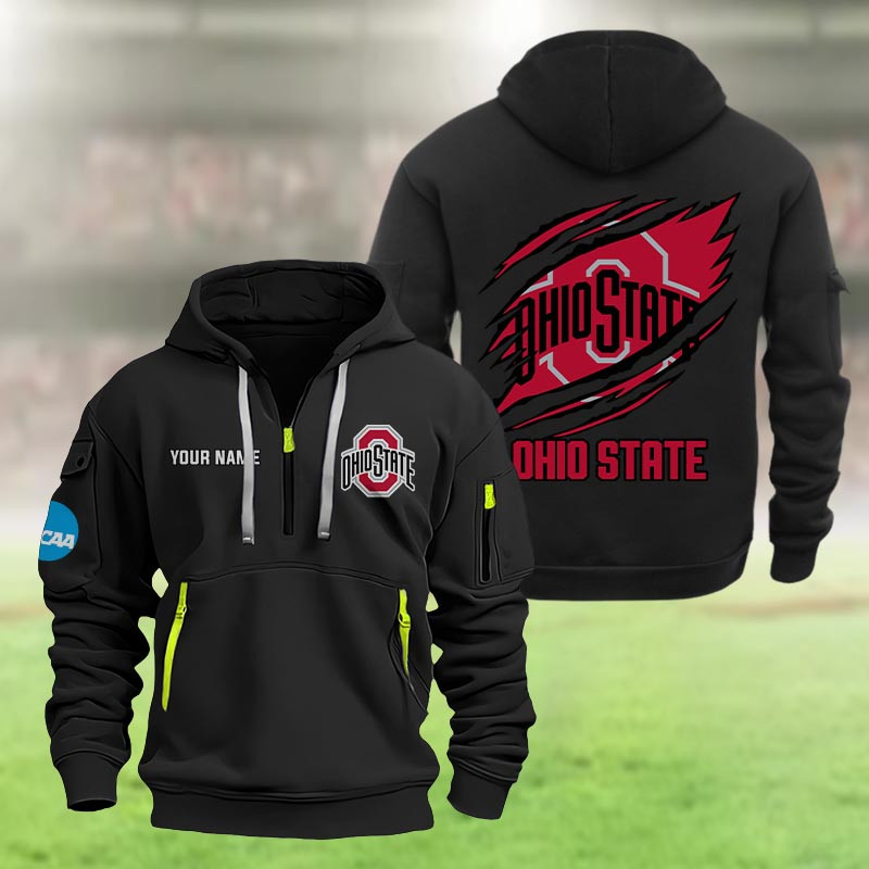 Ohio State Buckeyes Heavy Quarter Zip Hoodie