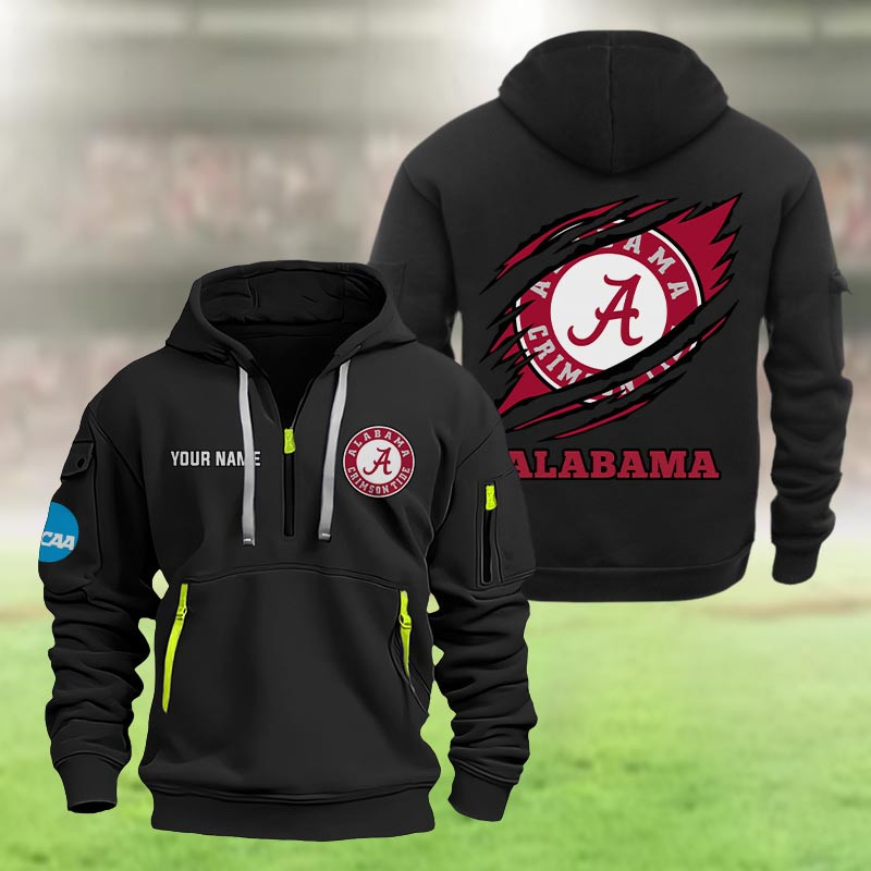 Alabama Crimson Tide Heavy Quarter Zip Hoodie