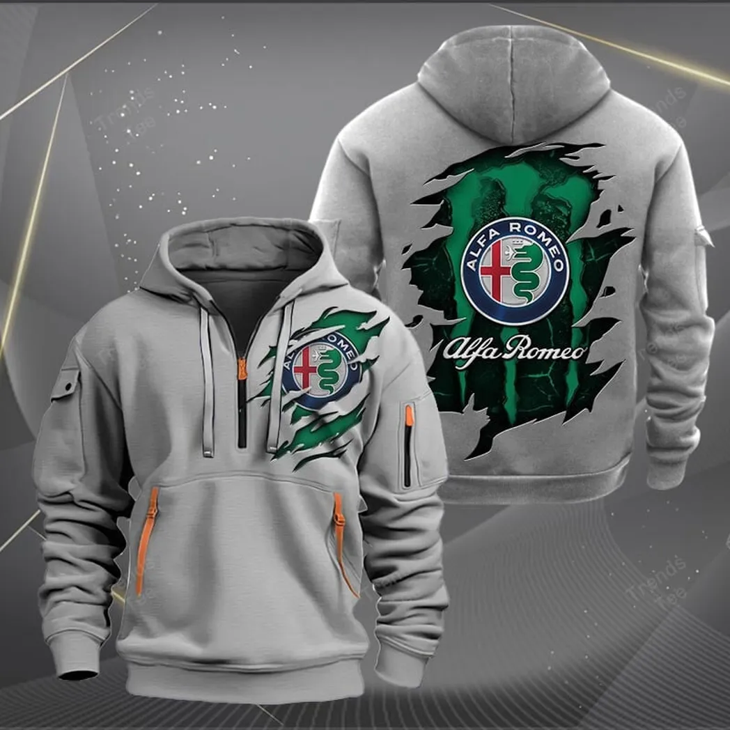 Alfa Romeo Hoodie Quarter Zip Hoodie For Fan