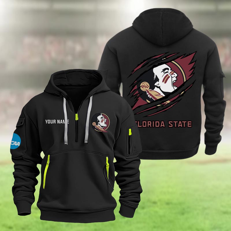 Florida State Seminoles Heavy Quarter Zip Hoodie