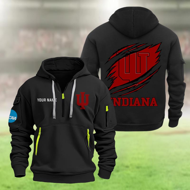 Indiana Hoosiers Heavy Quarter Zip Hoodie