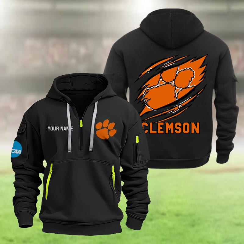Clemson Tigers Heavy Quarter Zip Hoodie