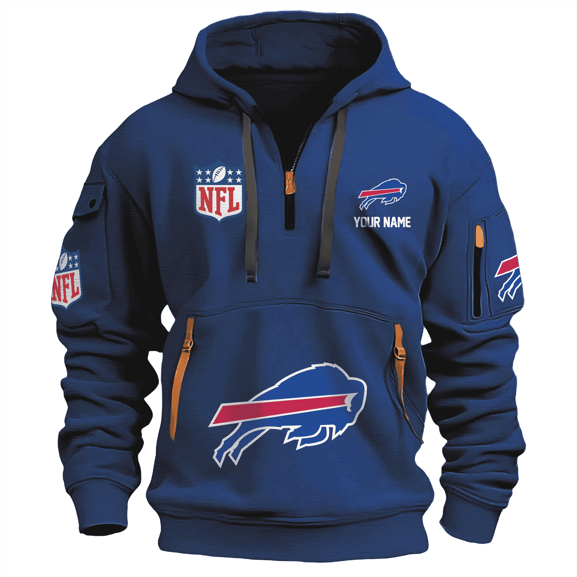 Buffalo Bills Premium Nfl Quarter Zip Hoodie