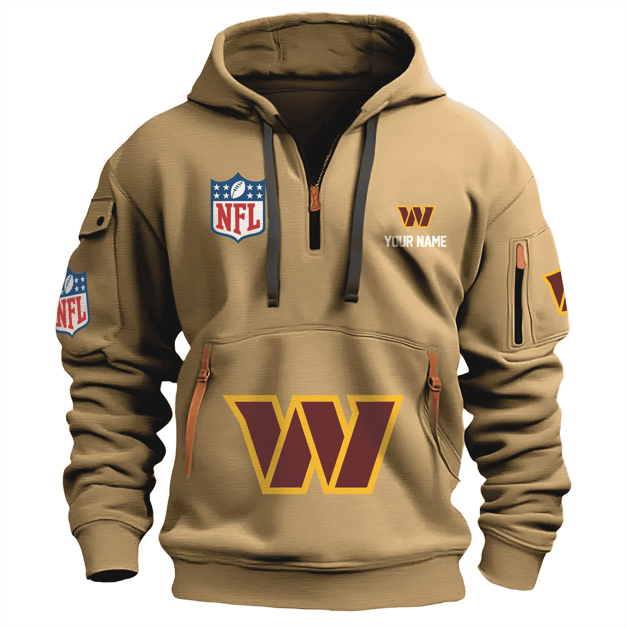 Washington Commanders Premium Nfl Quarter Zip Hoodie