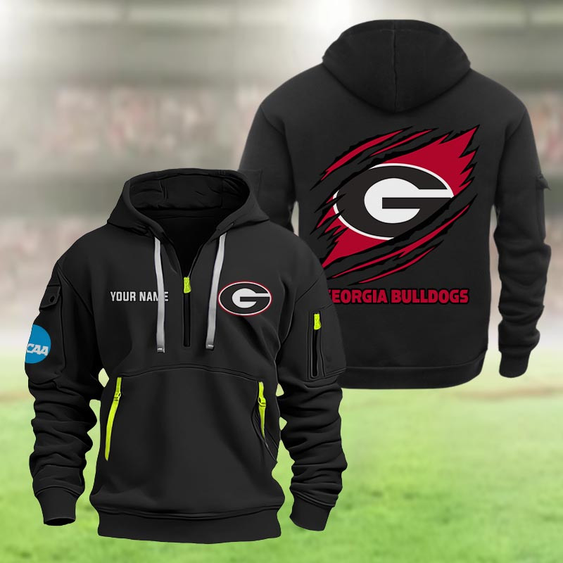 Georgia Bulldogs Heavy Quarter Zip Hoodie