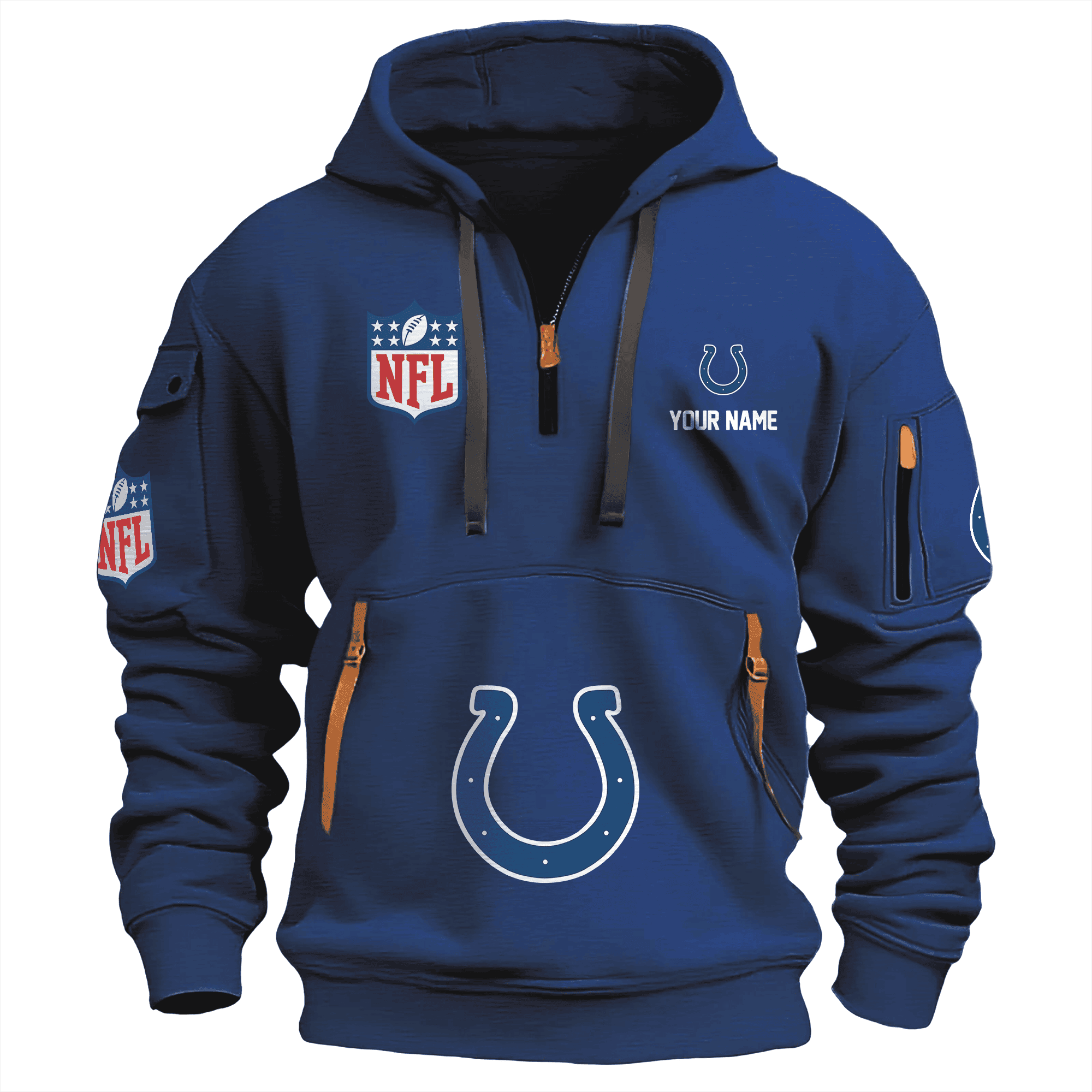 Indianapolis Colts Premium Nfl Quarter Zip Hoodie