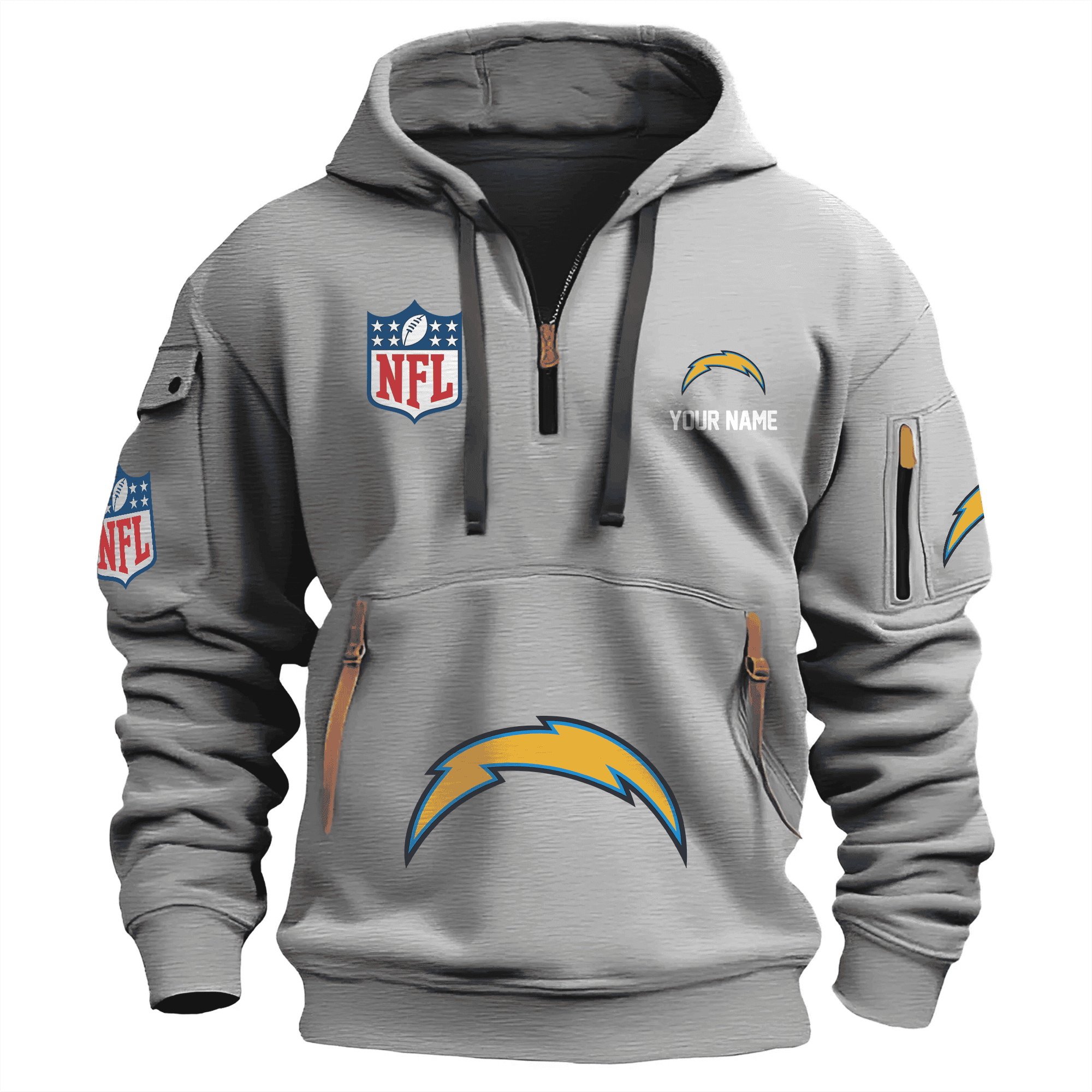 Los Angeles Chargers Premium Nfl Quarter Zip Hoodie