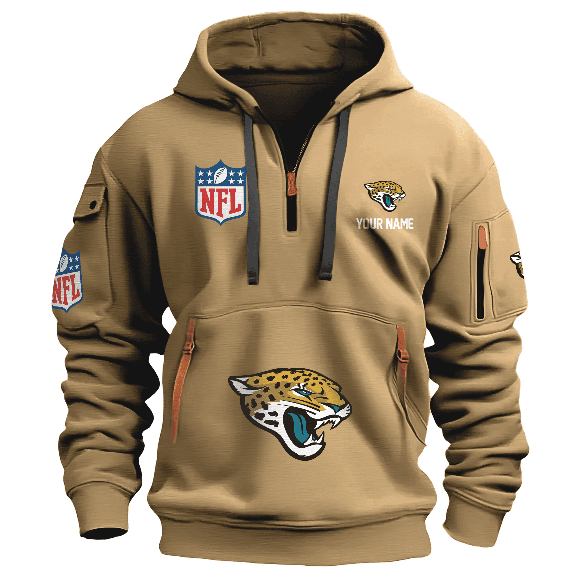 Jacksonville Jaguars Premium Nfl Quarter Zip Hoodie
