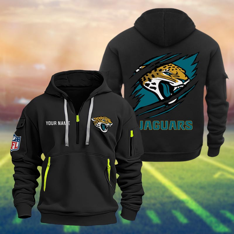 Jacksonville Jaguars Heavy Quarter Zip Hoodie