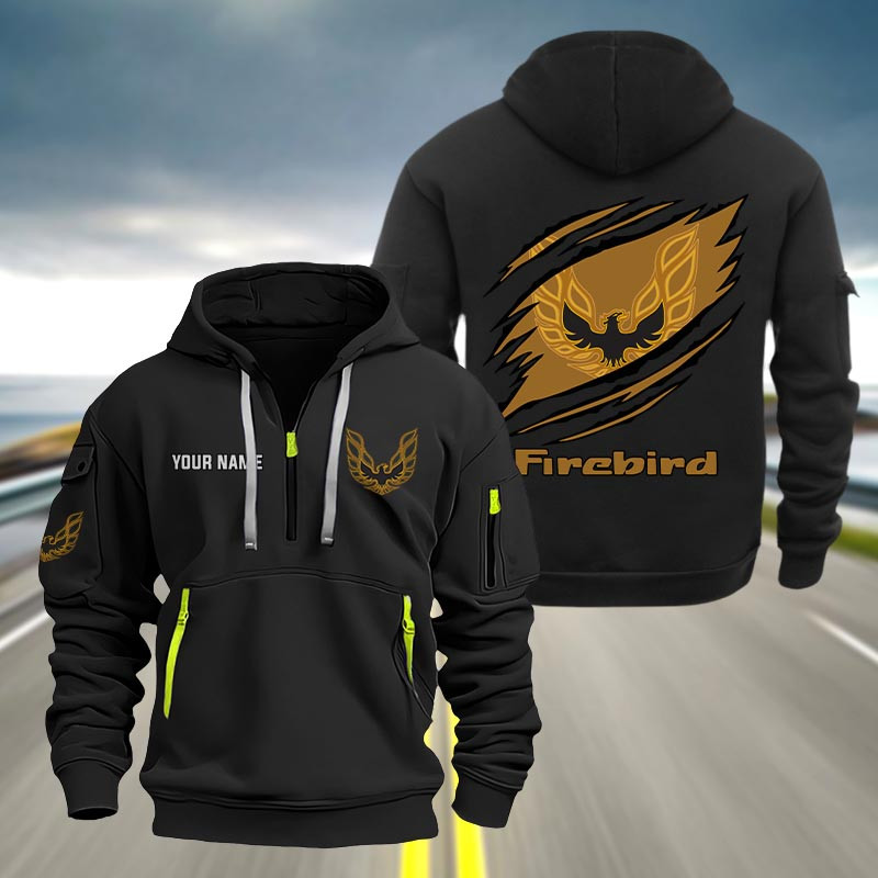 Firebird Pontiac Heavy Quarter Zip Hoodie
