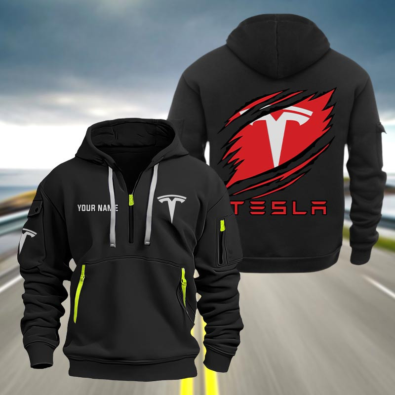 Tesla Heavy Quarter Zip Hoodie