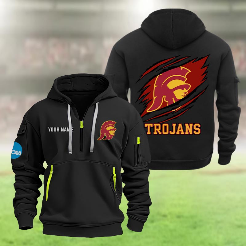Usc Trojans Heavy Quarter Zip Hoodie