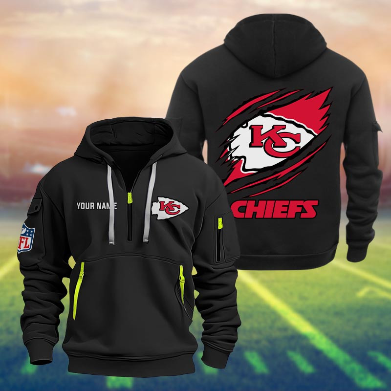 Kansas City Chiefs Heavy Quarter Zip Hoodie