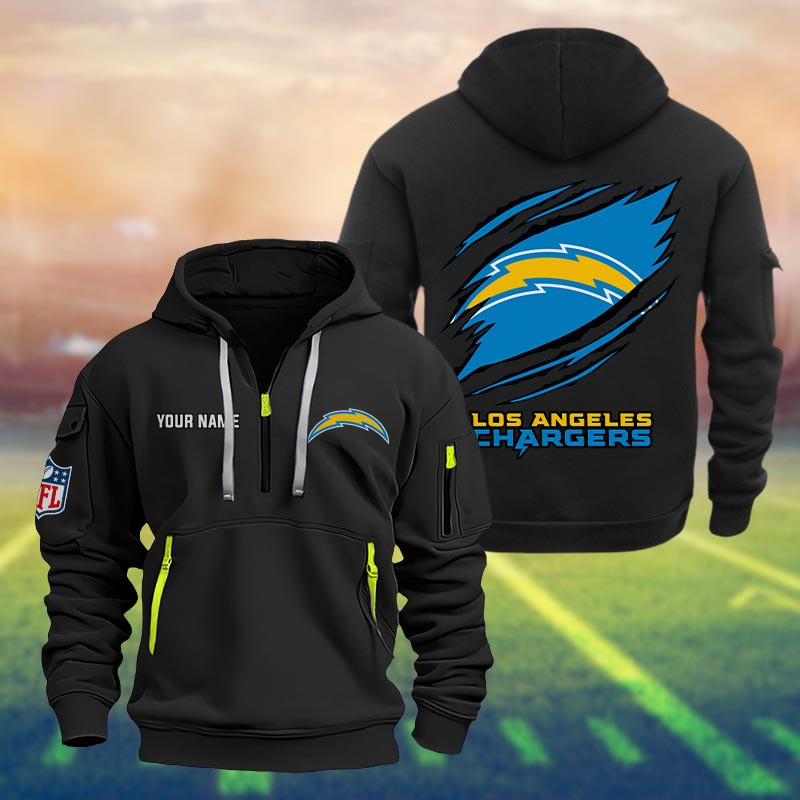 Los Angeles Chargers Heavy Quarter Zip Hoodie