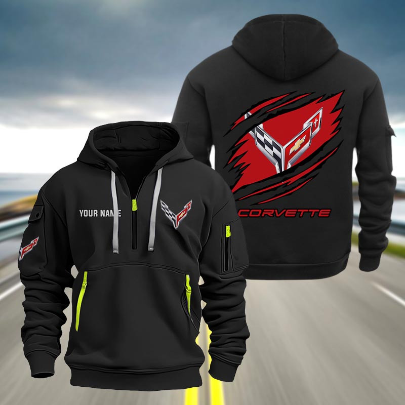 Chevrolet Corvette Heavy Quarter Zip Hoodie