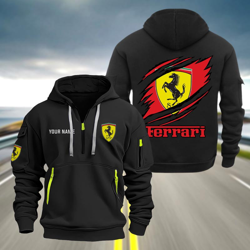 Ferrari Heavy Quarter Zip Hoodie