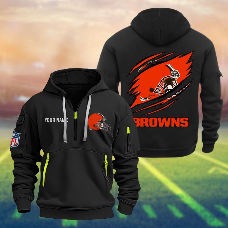 Cleveland Browns Heavy Quarter Zip Hoodie