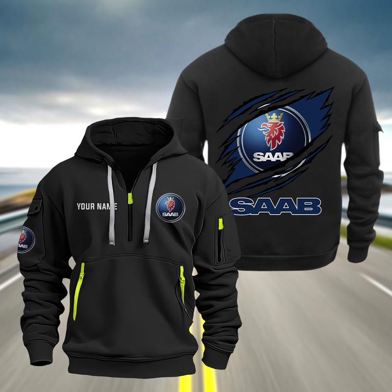 Saab Heavy Quarter Zip Hoodie