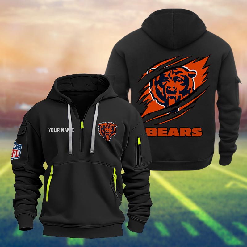 Chicago Bears Heavy Quarter Zip Hoodie