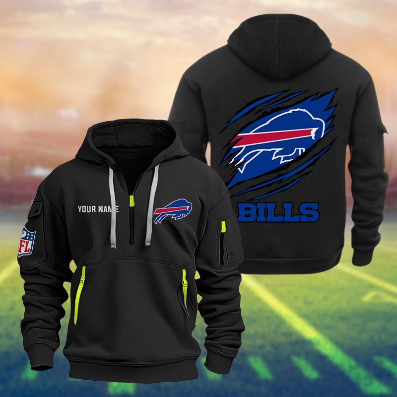 Buffalo Bills Heavy Quarter Zip Hoodie