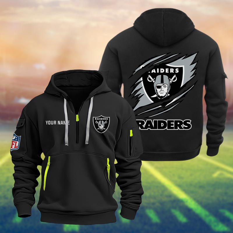 Las Vegas Raiders Heavy Quarter Zip Hoodie