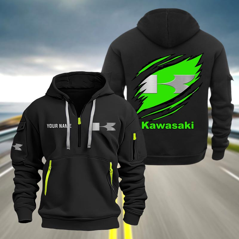 Kawasaki Heavy Quarter Zip Hoodie