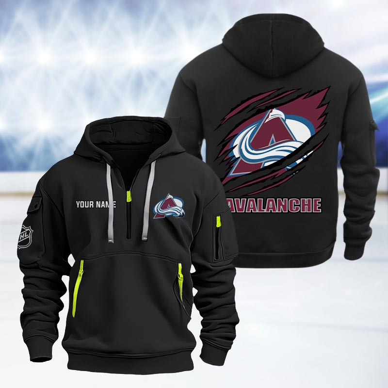 Colorado Avalanche Heavy Quarter Zip Hoodie