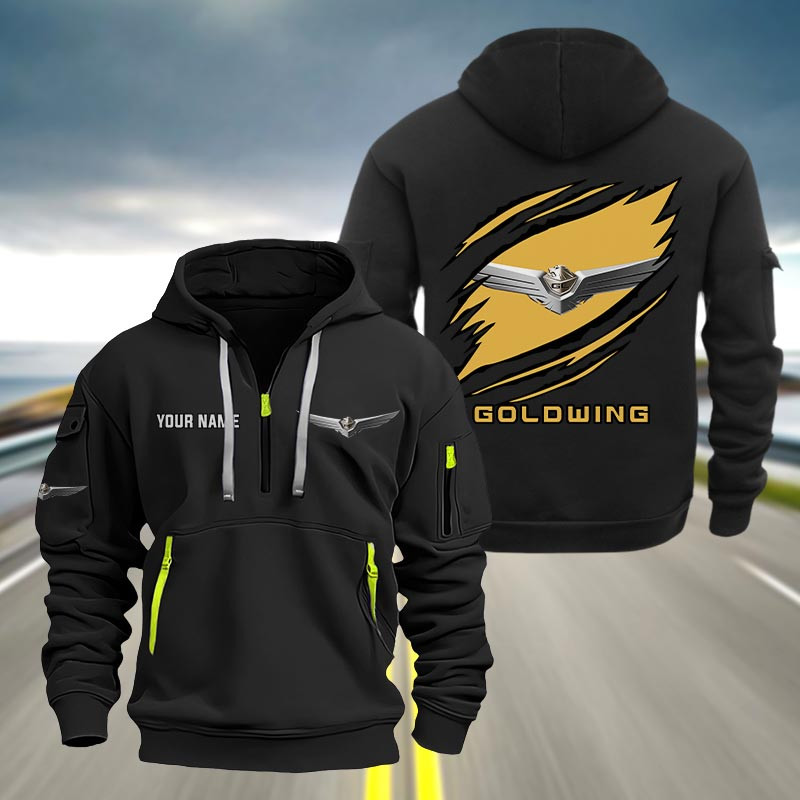Honda Goldwing Heavy Quarter Zip Hoodie