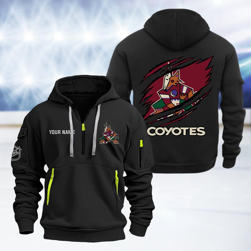 Arizona Coyotes Heavy Quarter Zip Hoodie For Men Women