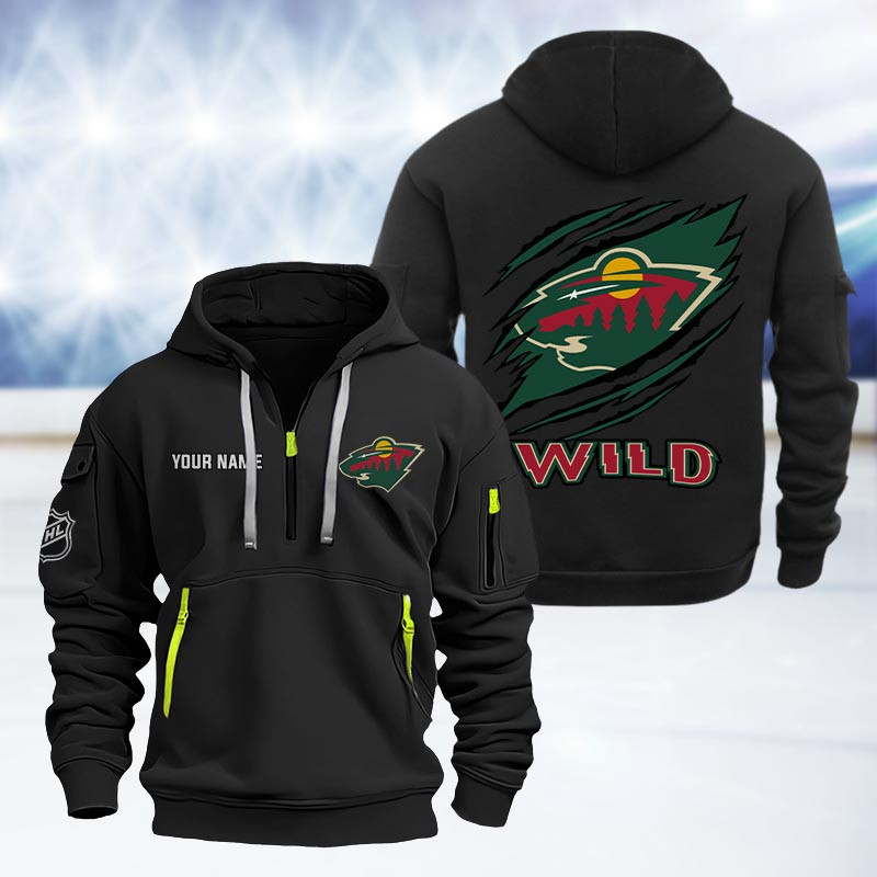 Minnesota Wild Heavy Quarter Zip Hoodie