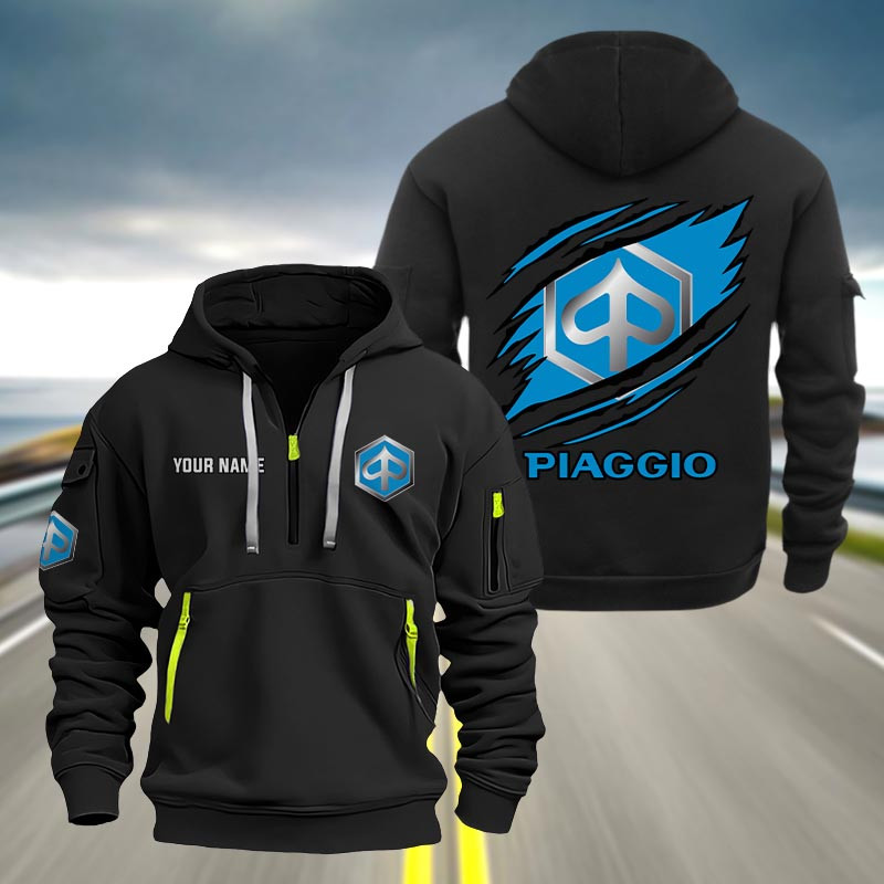 Piaggio Heavy Quarter Zip Hoodie