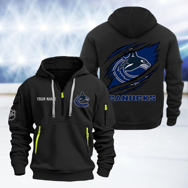 Vancouver Canucks Heavy Quarter Zip Hoodie