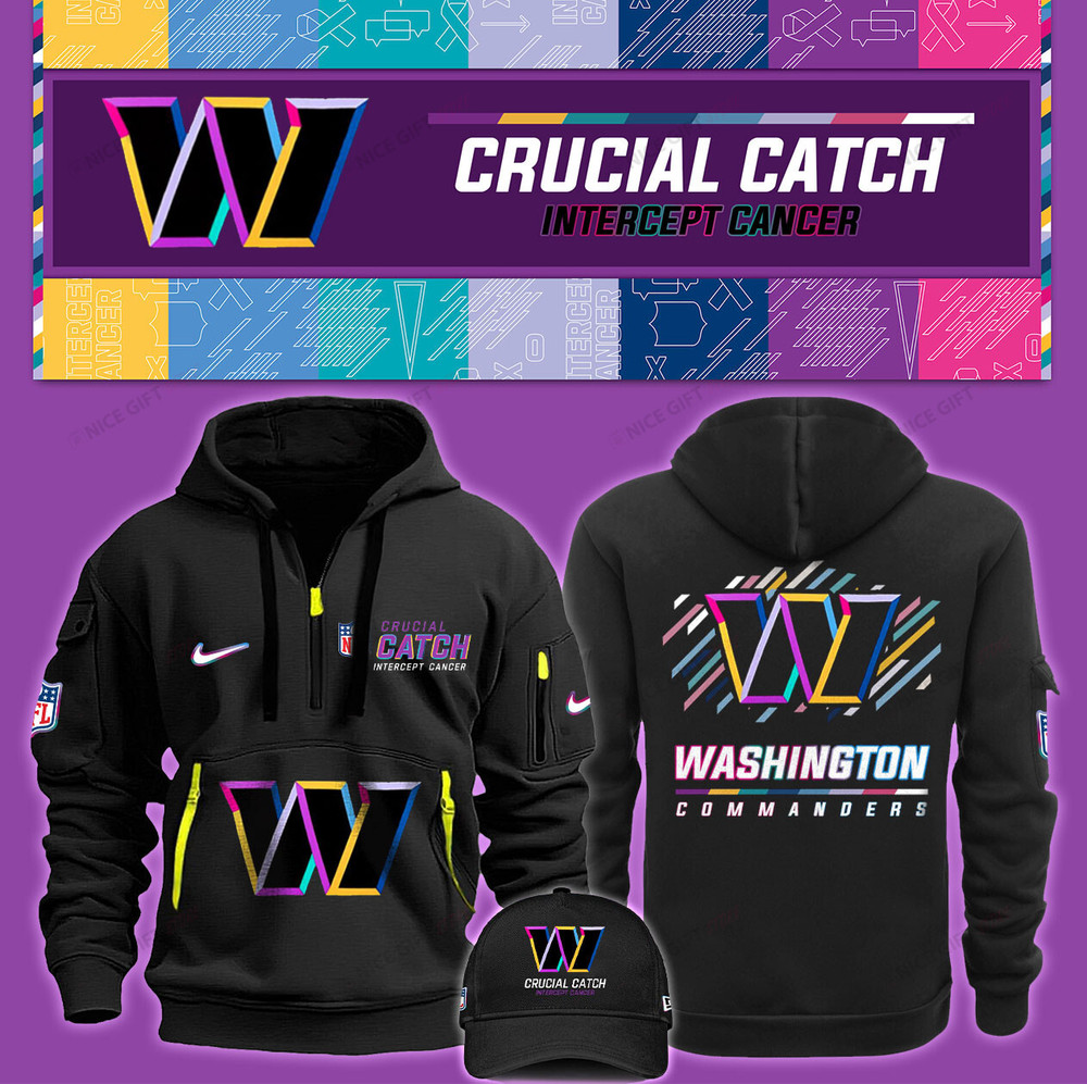 Nfl Washington Commanders Quarter Zip Hoodie Best Gift For Men Women