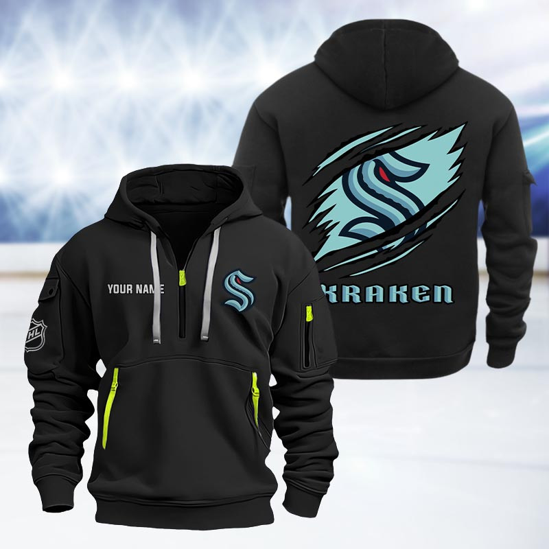 Seattle Kraken Heavy Quarter Zip Hoodie