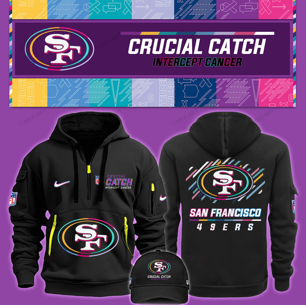 Nfl San Francisco 49Ers Quarter Zip Hoodie Best Gift For Men Women