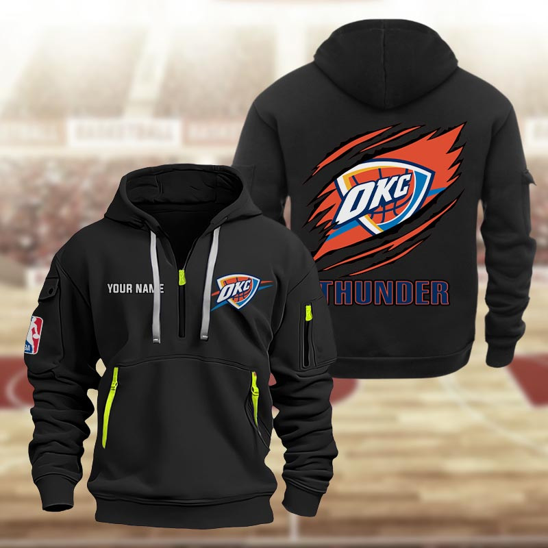 Oklahoma City Thunder Heavy Quarter Zip Hoodie