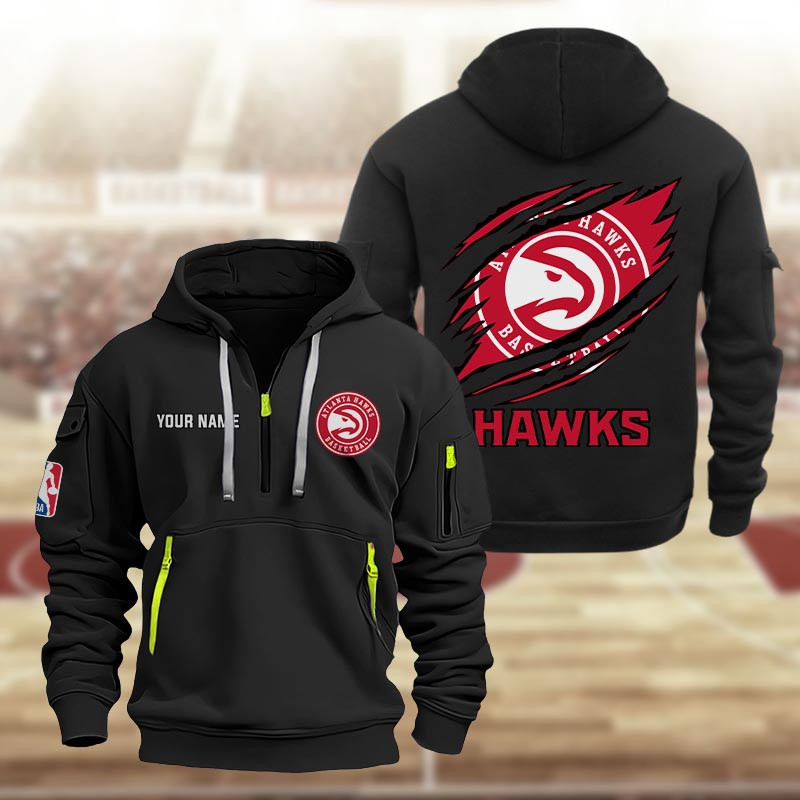 Atlanta Hawks Heavy Quarter Zip Hoodie