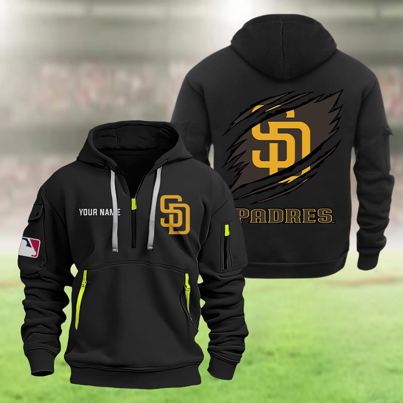 San Diego Padres Heavy Quarter Zip Hoodie