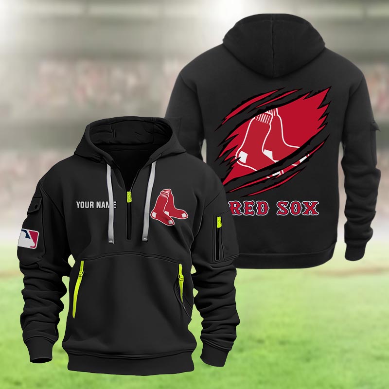 Boston Red Sox Heavy Quarter Zip Hoodie