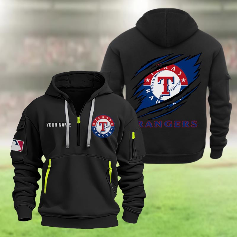 Texas Rangers Heavy Quarter Zip Hoodie