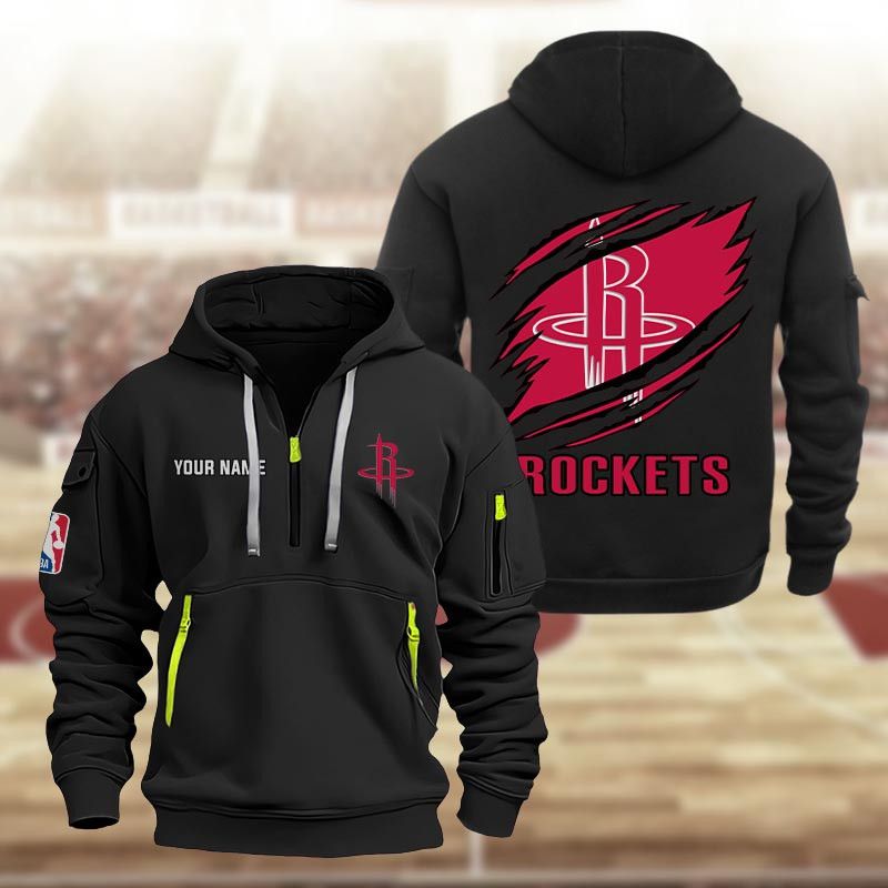 Houston Rockets Heavy Quarter Zip Hoodie