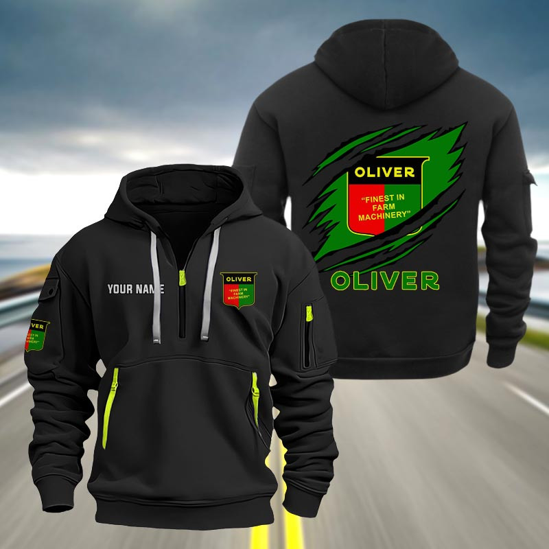 Oliver Tractor Heavy Quarter Zip Hoodie