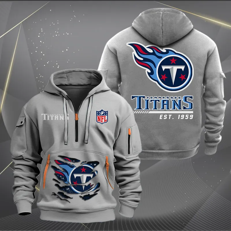Tennessee Titans New Personalized Quarter Zip Hoodie For Women Men