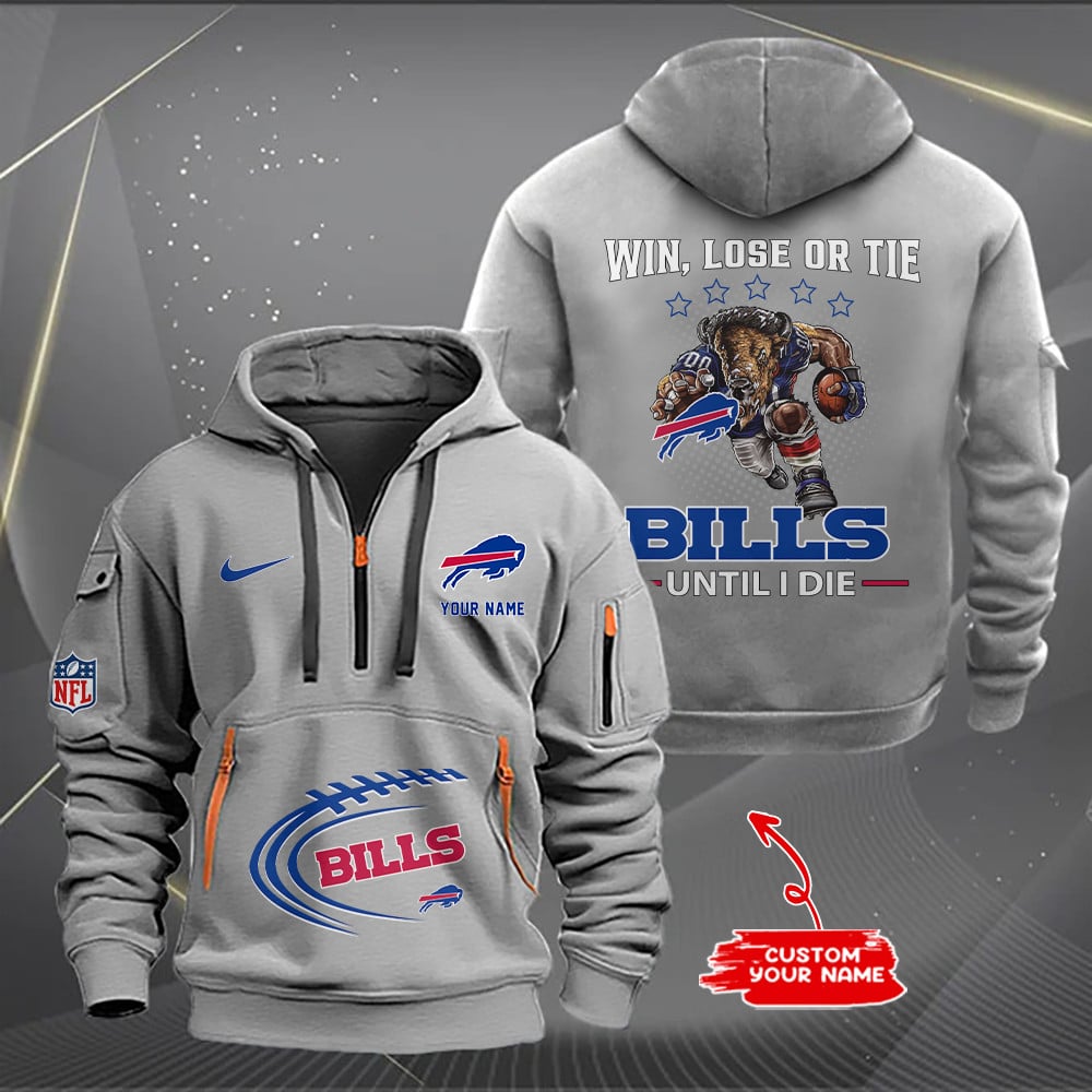 Buffalo Bills New Personalized Quarter Zip Hoodie Limited Edition