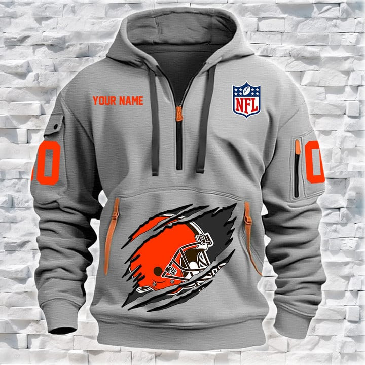Cleveland Browns Special Custom Quarter Zip Hoodie For Fan