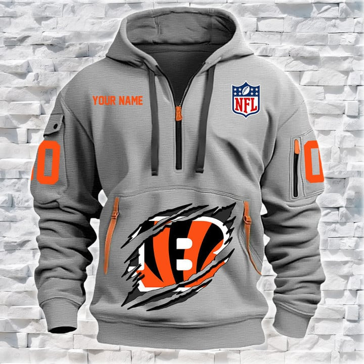 Cincinnati Bengals Special Custom Quarter Zip Hoodie For Fan