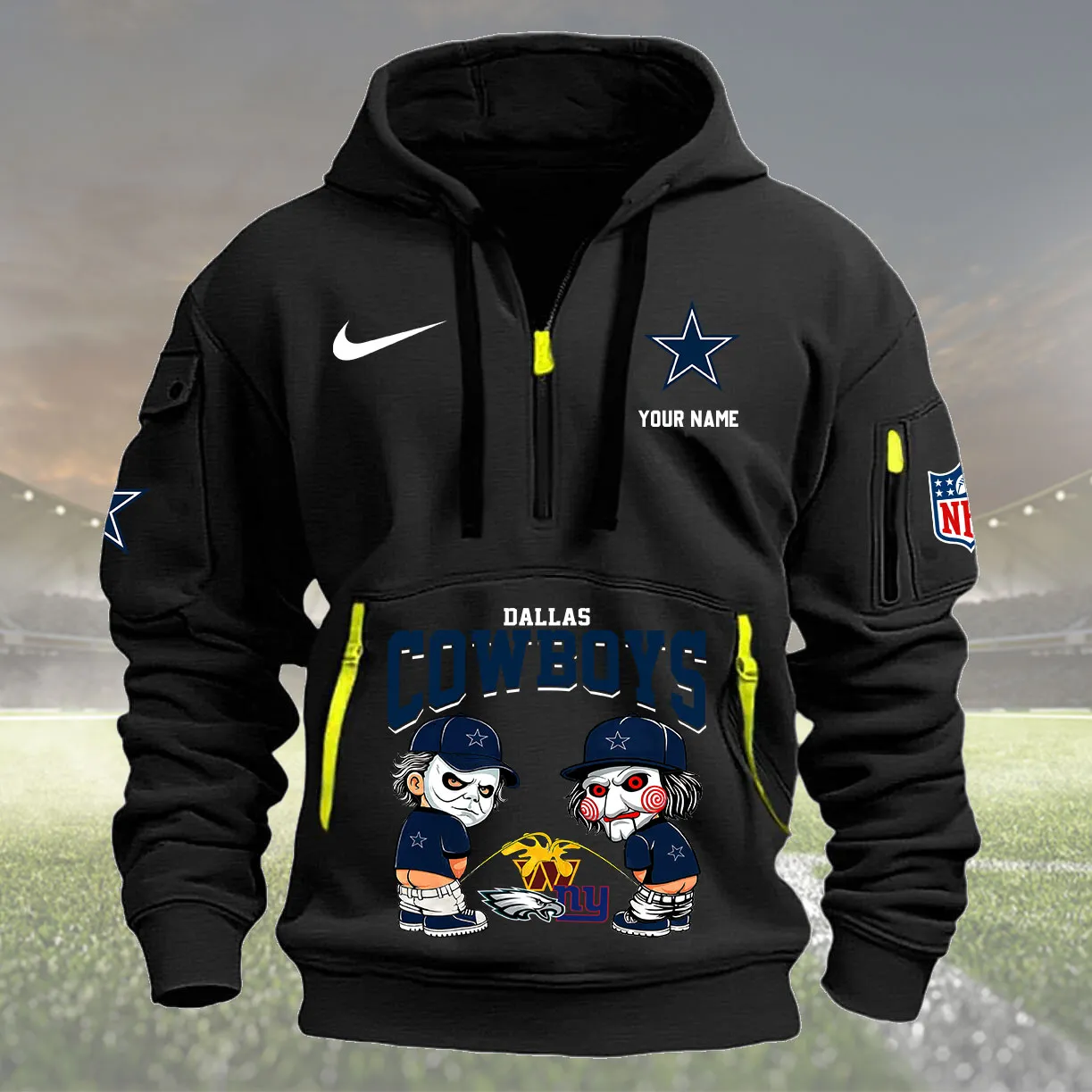 Dallas Cowboys Personalized Quarter Zip Hoodie New Collection