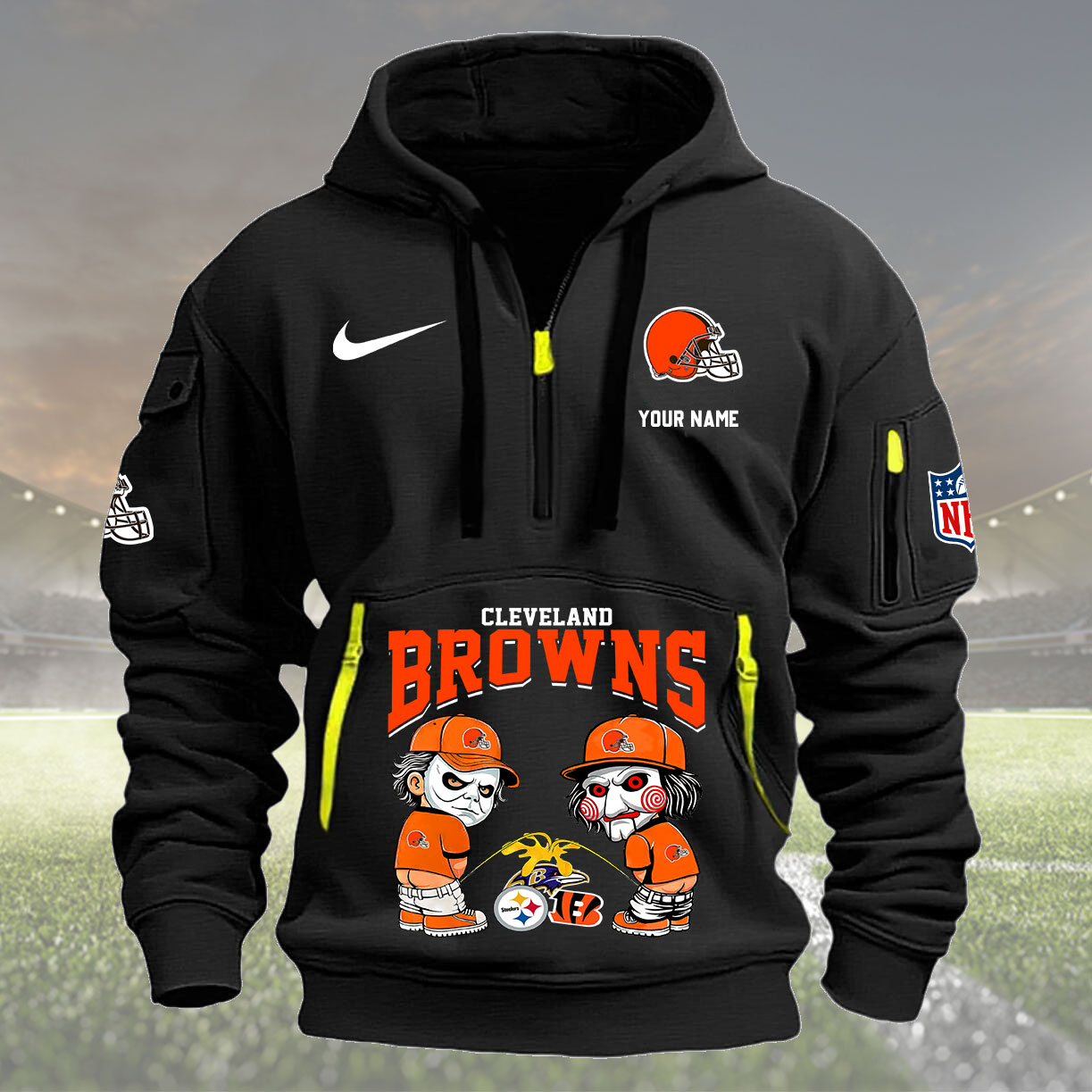 Cleveland Browns Personalized Quarter Zip Hoodie New Collection