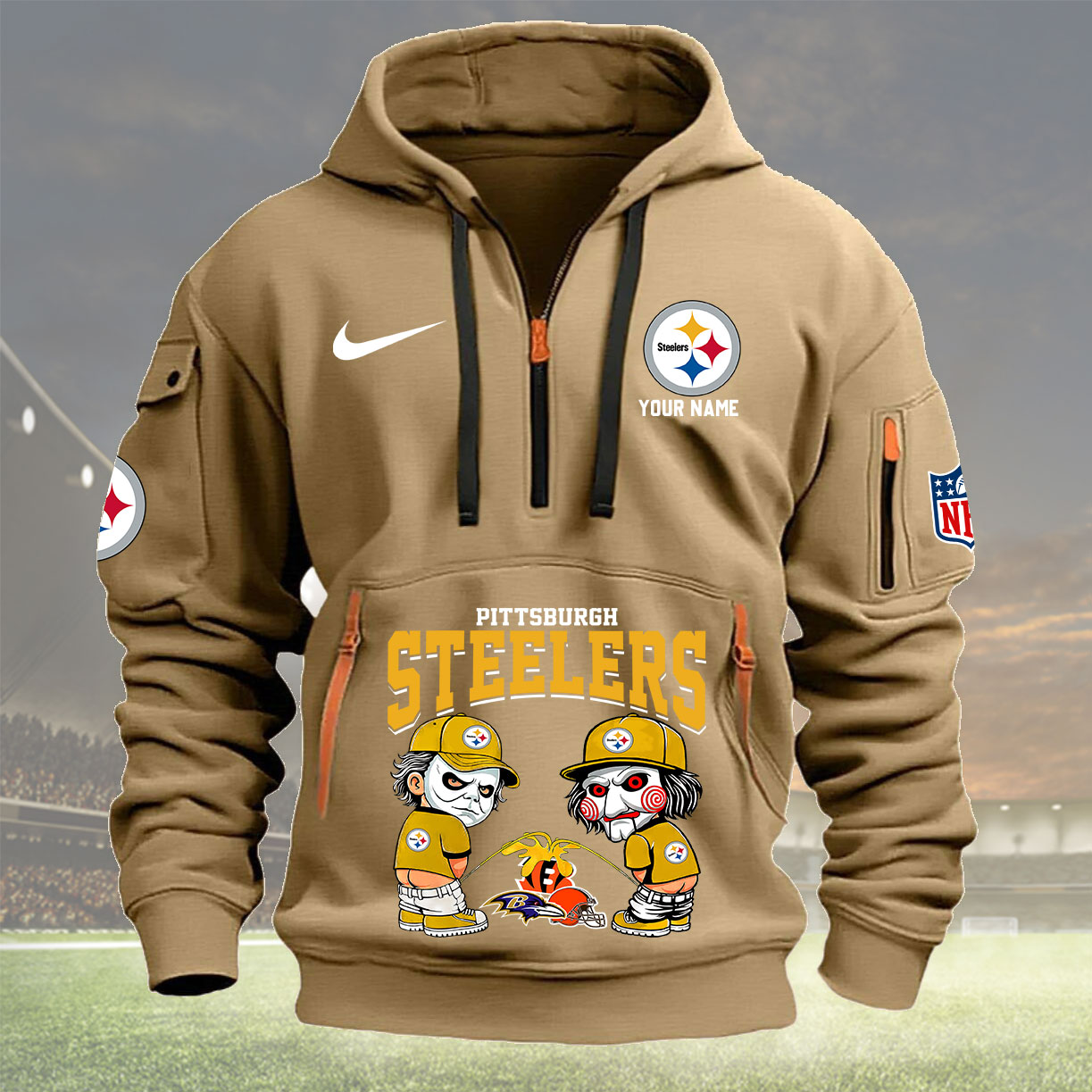 Pittsburgh Steelers Personalized Quarter Zip Hoodie New Collection