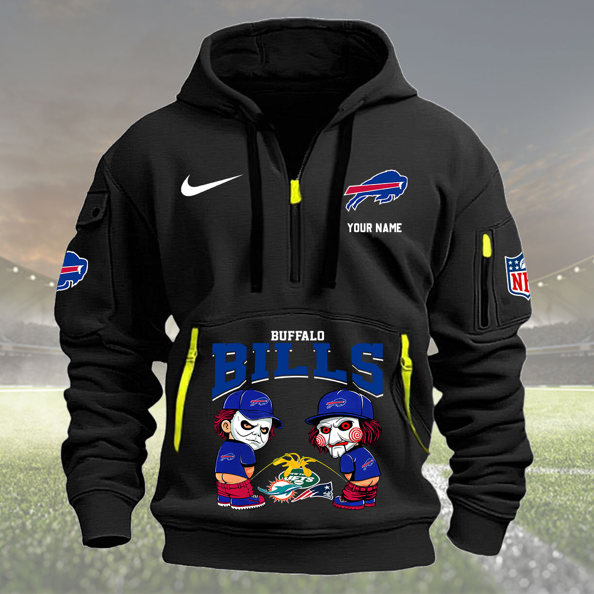 Buffalo Bills Personalized Quarter Zip Hoodie New Collection